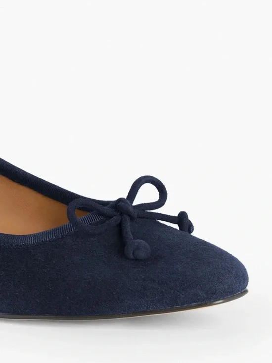 NEW TALBOTS VANESSA SUEDE BLOCK HEEL PUMPS INDIGO BLUE Classic comfy office - Picture 4 of 6